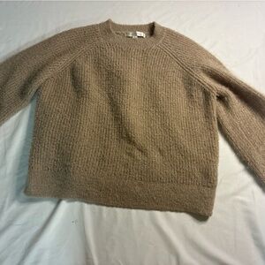 Cozy Tan flat white anthropology Sweater